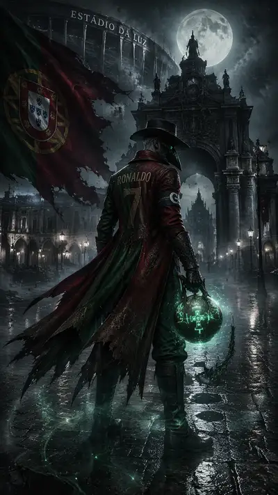 Portugal captain as Bloodborne moonlit wanderer