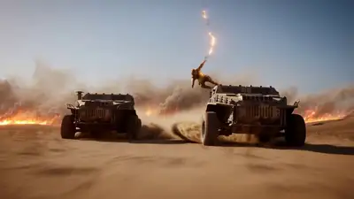 Mad Max Anime Desert Combat Shot