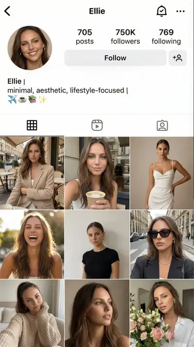 Générateur de grille de profil d'influenceur Instagram