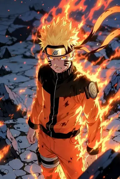 Naruto Baryon Mode Anime Video Prompt