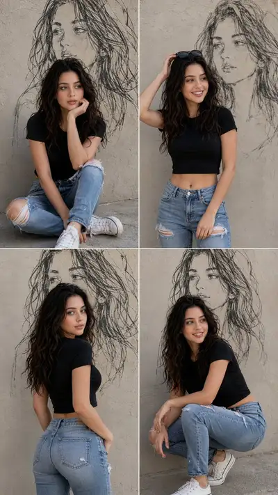 4-Frame Lifestyle Editorial Collage Prompt