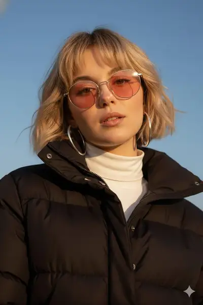 Cinematic Fashion Portrait with Puffer Jacket