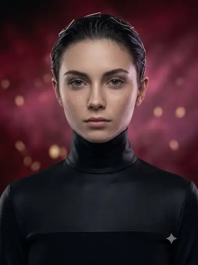 Hyper-realistic dramatic studio portrait