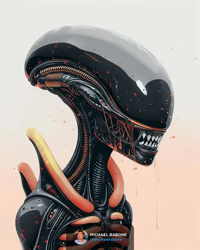 Cute Xenomorph Alien Close-Up