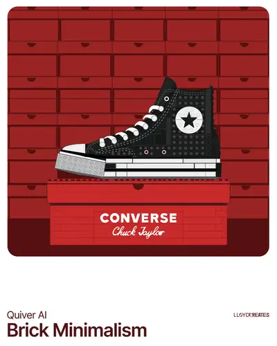 Verwandle jeden Sneaker in ein minimalistisches LEGO-Poster