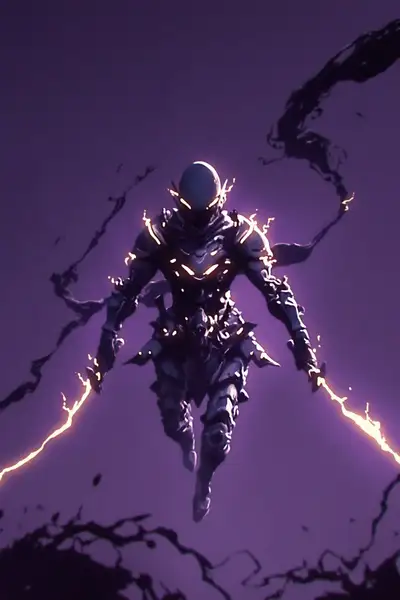 Moebius Anime Ninja with Volumetric Lighting