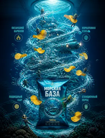 Sealab 2021 海底ポテトチップス広告ポスター