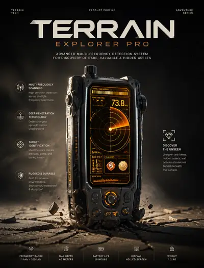 Radar Scanner Gadget Poster with Floor Impact Effect
