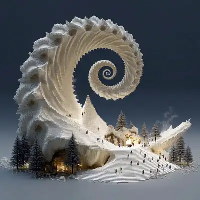 Fractal Collatz Conjecture Helix Video Prompt