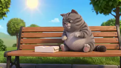 3D Animated Cat and Mouse Donut Chase