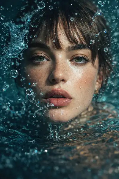 Cinematic Underwater Portrait Prompt
