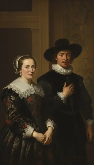 Fotografia de retrato de casal estilo velho mestre