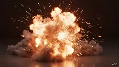 Luxury Sports Car Forming From Fire Sparks