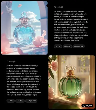 Perfume Commercial Editorial - Emerald Gold