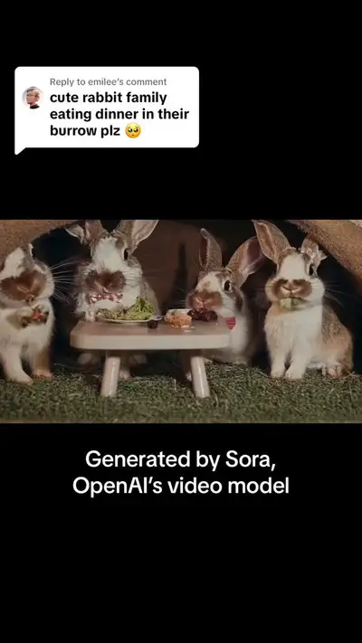 Niedliche Kaninchenfamilie beim Abendessen im Bau