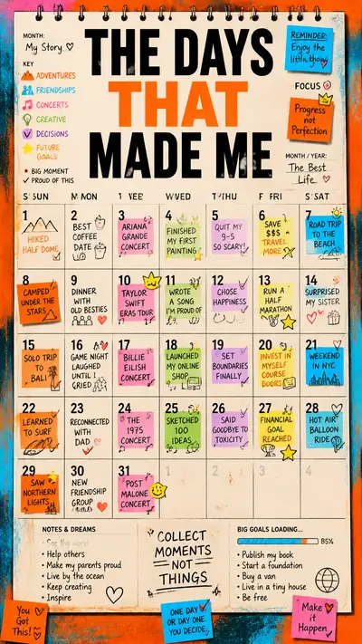 The Days That Made Me Life-Calendar Poster