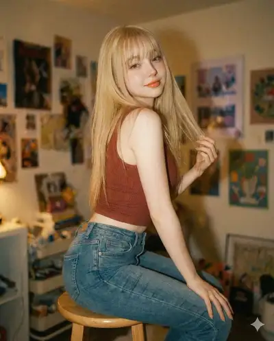 Dreamcore Motion Blur Portrait of Young Woman