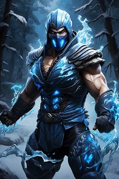 Sub Zero Ice Blast Realistic Illustration Prompt