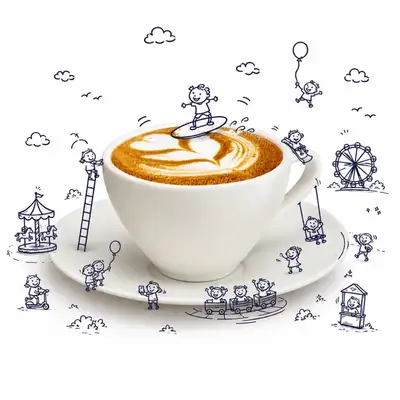 Doodle theme park product photo prompt