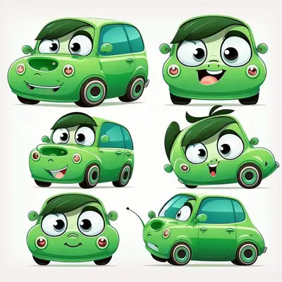Hoja de personaje de dibujos animados lindo