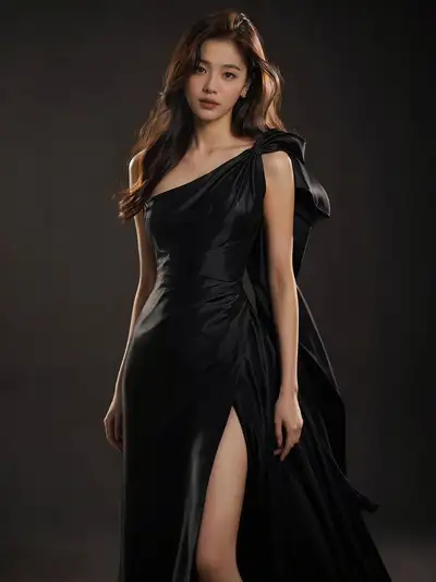 High-end Korean fashion studio photoshoot prompt