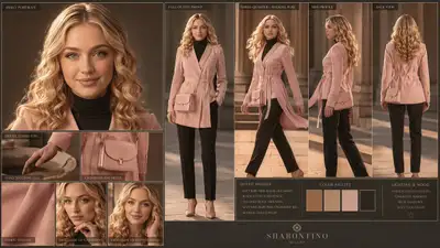 Luxury Fashion Character Reference Sheet Prompt