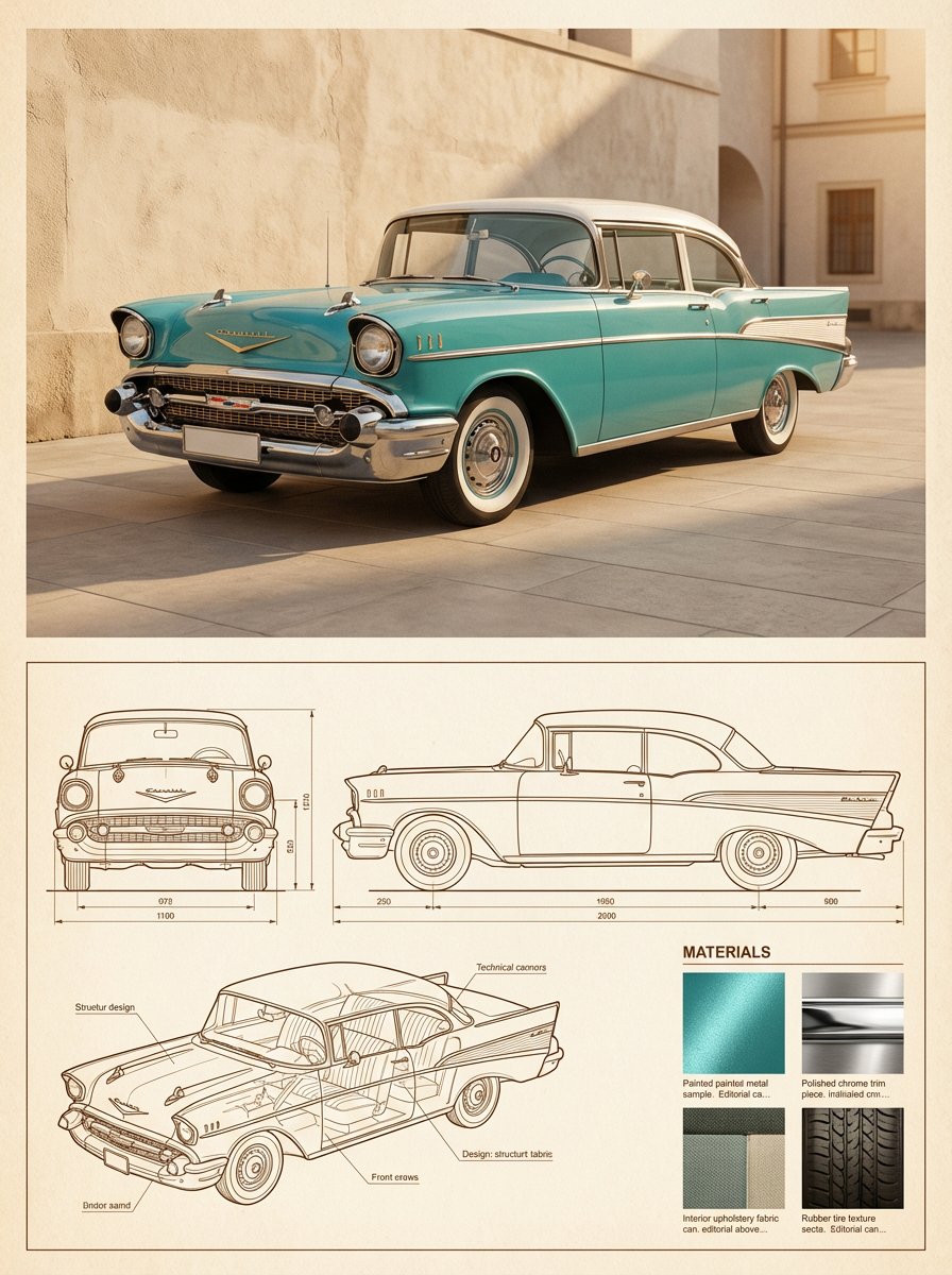 Vintage Chevrolet Catalog Layout Template