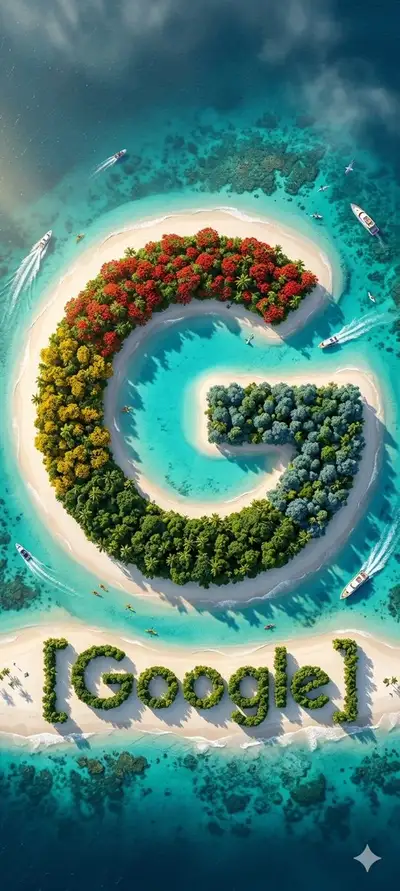 Cinematic Tropical Island Logo Prompt
