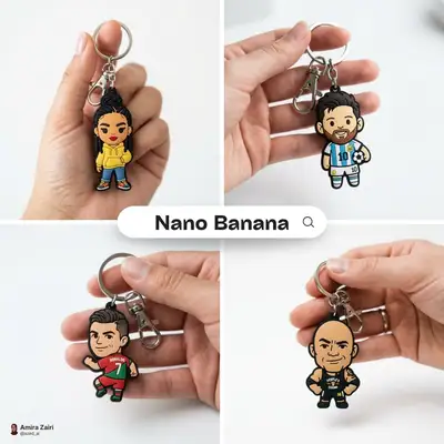 Cute chibi rubber keychain photographed in someone's hand