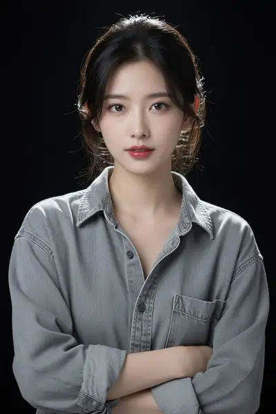 Photorealistic Korean Beauty Studio Portrait