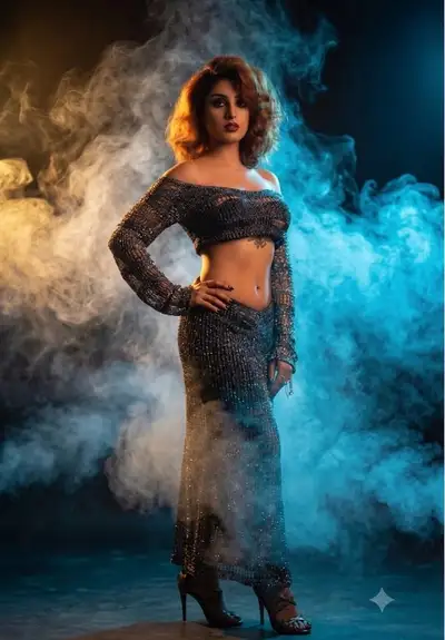 Photorealistic Indian Fashion Editorial Portrait