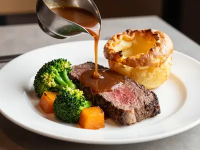 Gourmet Roast Dinner Food Photography Prompt