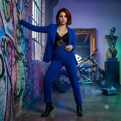 Urban Fashion Portrait with Red Hair