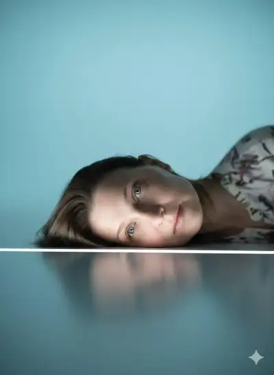 Surreal Minimalist Editorial Portrait with Face Preservation