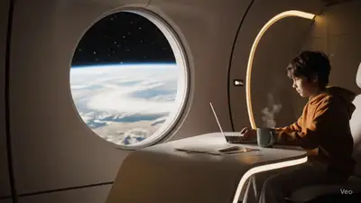 Study Time in Space - Veo 3 Cinematic Prompt