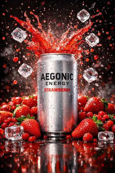 Aegonic Energy Strawberry Cinematic Explosion