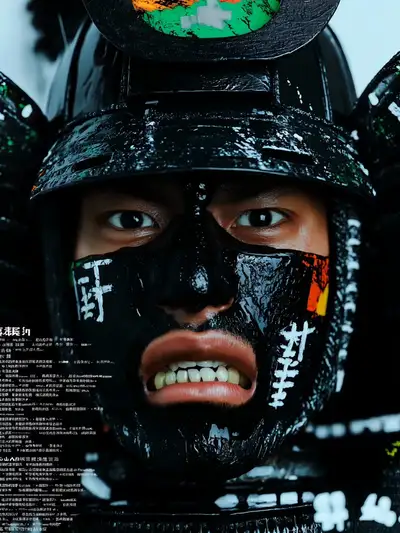Japanese Movie Poster Samurai Closeup