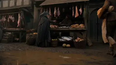 Elizabethan London Market Cinematic Shot