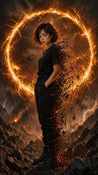Elemental Disintegration Apocalyptic Portrait