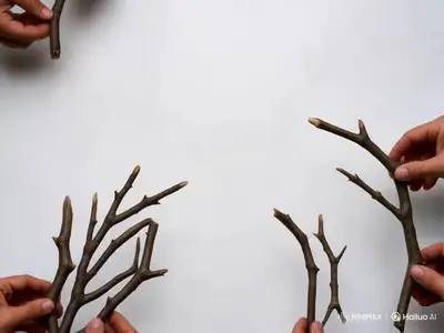 自然素材で作るドラゴンヘッド組み立てのストップモーション動画