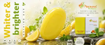 Lemonade and skincare bar advertisement poster prompt
