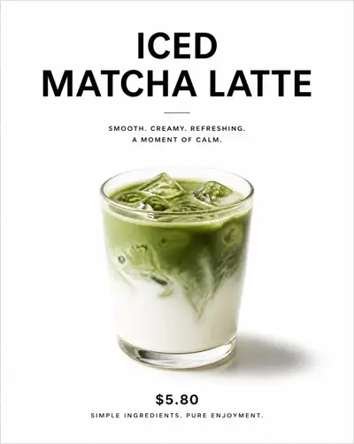 Minimalist Cafe Product Poster