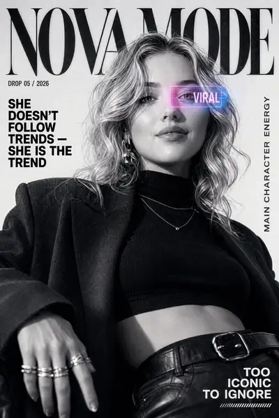 Gen Z Luxury Fashion Editorial Magazine Cover
