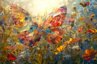 Meadow Mosaic Floral Art Prompt