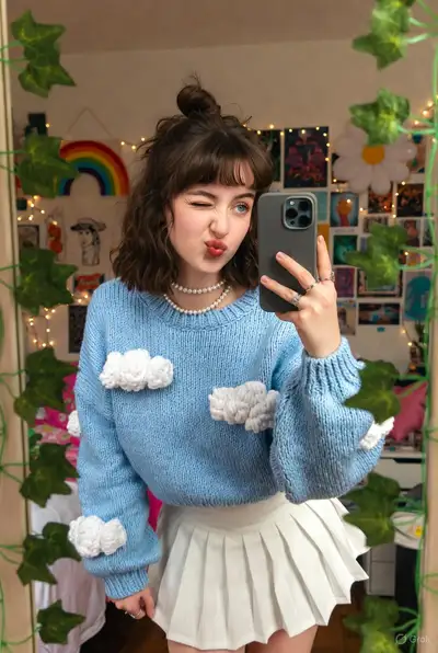 Cottagecore Mirror Selfie Prompt