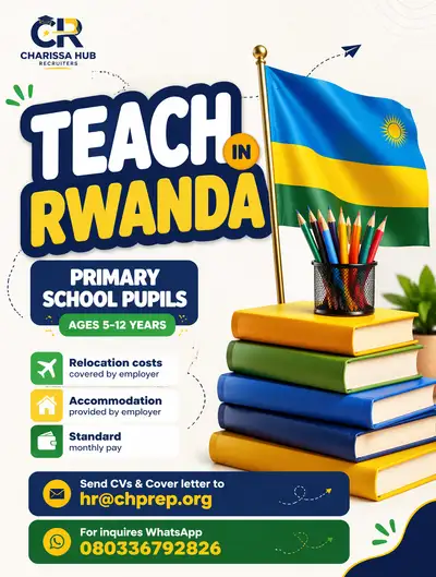 Teach in Rwanda recruitment advertising poster