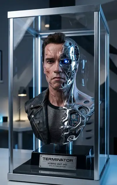 Terminator T-1000 Hybrid Bust Showcase