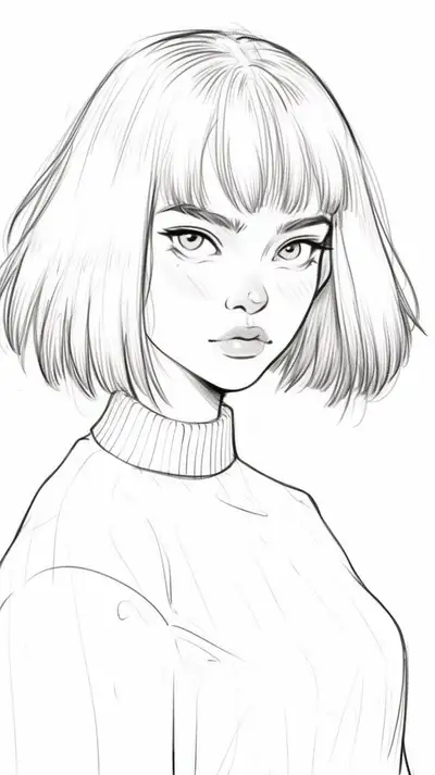 Boceto aproximado dibujado a mano