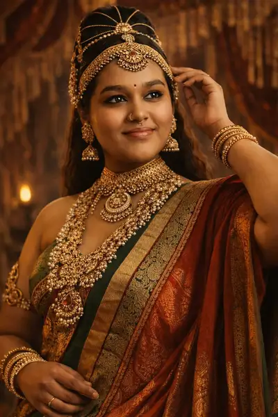 Regal South Indian Queen Cinematic Portrait