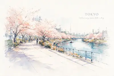 Aquarelle urban sketch template for any city landmark